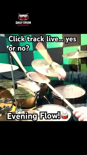 Click Track Live… Yes Or No?✌️. #drumadmission #drums #drummer #drumming #drumpractice