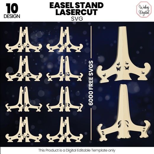 Easel Stand SVG Bundle: Laser Cut Frame Holder (digital Download) - Etsy