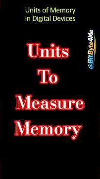 Memory Measurement Units in Computer | Computer Fundamental | Digital Electronics | KB, MB, TB, GB