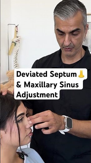 Deviated Septum & Maxillary Sinus Adjustment #chiropractic #shorts