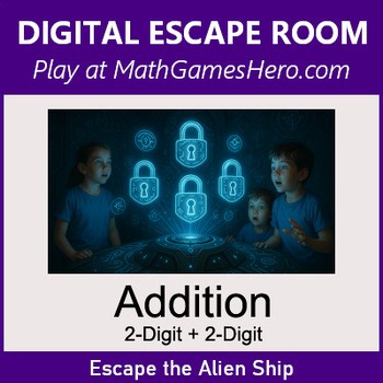 2-Digit Addition | Digital Math Escape Room Game