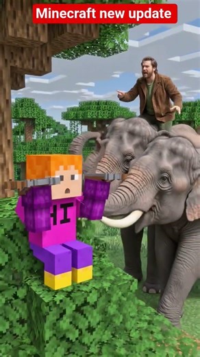 Minecraft new update fight on 2 elephant #shorts#minecraft #minecraftshorts #trending #gaming