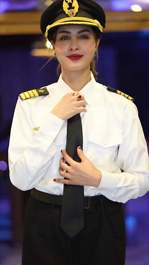 Fashion Transformation: Casual to Pilot Uniform Style