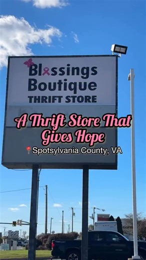 We stopped by Blessings Boutique Thrift Store in Spotsylvania County. 💖 It was their very first day open — they’re still setting up, but the space is already full of love and purpose. 🛍️✨ The owner is a breast cancer survivor who turned her battle into a blessing. 🎗️ A portion of every purchase helps those fighting cancer, and they’ll be creating blessing bags for patients in need. 💝 As many of you know, I lost my sister to breast cancer last year — so this one means a lot. 💔💗 📍 4521 Plan