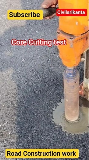 Core Cutting test Bituminous Road #construction #road #short #civilengineering