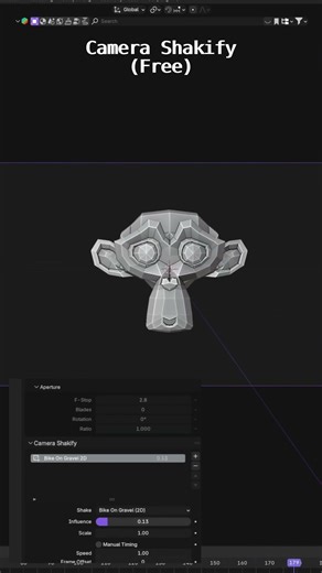 Perfect Camera Shake in Blender ! #blender3d #3danimation #addon #3dart