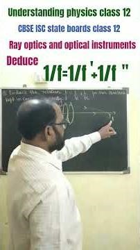 #2026 Ray optics and optical instruments CBSE ISC state boards class 12 Physics