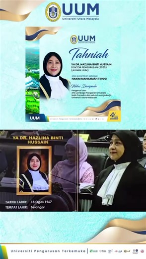 Tahniah Dr Hazlina: Hakim Mahkamah Tinggi