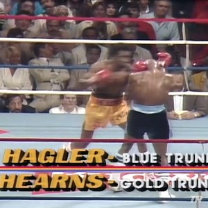 705K views · 10K reactions | THE WAR ⚔️ Marvin Hagler & Thomas Hearns were trading heavy leather ALL NIGHT  | Top Rank Boxing | Facebook