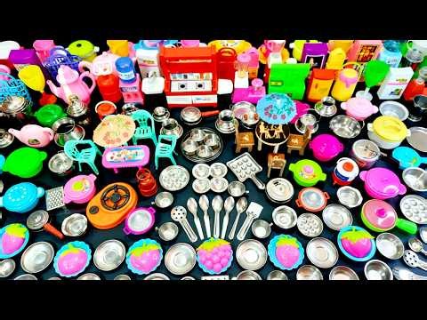 5 Minutes Mini Kitchen Set Collection for Kids Playing Set| Unboxing Kids Barbie Kitchen Toy Set