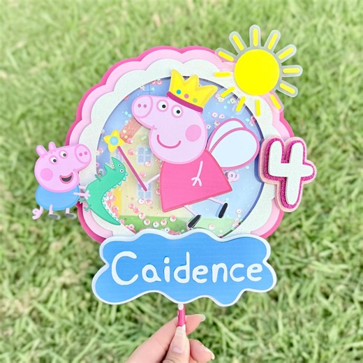 Personalized Peppa Pig Birthday Cake Topper: Custom Party Decoration - Etsy