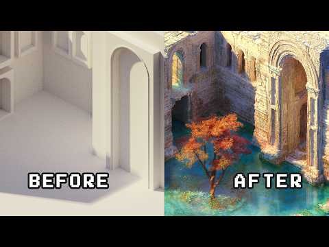 From Default Cube to Ancient Ruins | MagicaVoxel Full Build