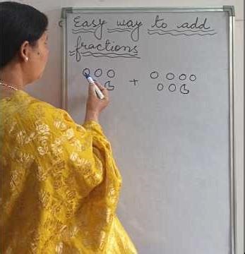 Easy way to Add Fractions #maths #education #fraction #rationalnumbers