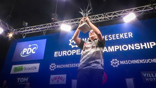 Gian van Veen happy to prove doubters wrong after beating Luke Humphries to win European Championship title