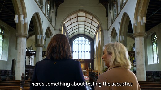 Laura Wright takes Pam to her beautiful home church in Framlingham, Suffolk and just can’t help testing the acoustic every time she steps inside!🎵 #SongsOfPraise on Sunday 14th April at 1.15pm on BBC One & afterwards on iplayer here bbc.in/2QIw5uT | BBC Songs of Praise