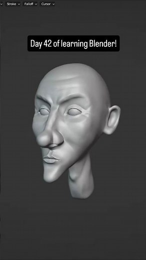 Day 42 of learning Blender🔥 follow to this blender journey! #3dart#digitalsculpting #sculpting #3d