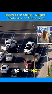 Phoenix Car Chase – Suspect Beats Guy on Motorcycle | Street Watch USA