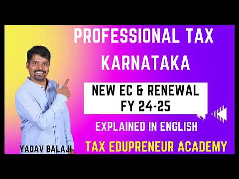 Professional tax registration | PTEC Karnataka | FY24-25