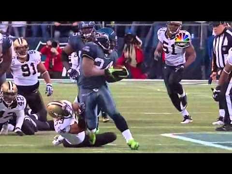 Marshawn Lynch best run in playoff history- 67 yard TD run vs Saints