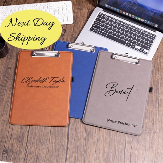 Personalized Leather Name Clipboard for Coach, Baseball Coach Leather Clipboard, Nurse Clipboard, Teacher Clipboard, Company Logo Clipboard - Etsy