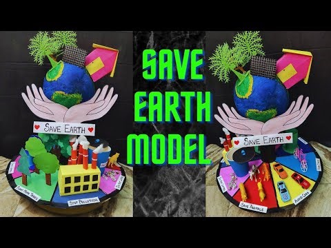 Save Earth 3D Model | Earth Day Craft | Environment Day | Green Day ‪@craftthebest1‬