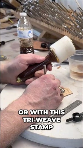 Master Leather Stamping: Perfect Patterns Every Time! #shorts