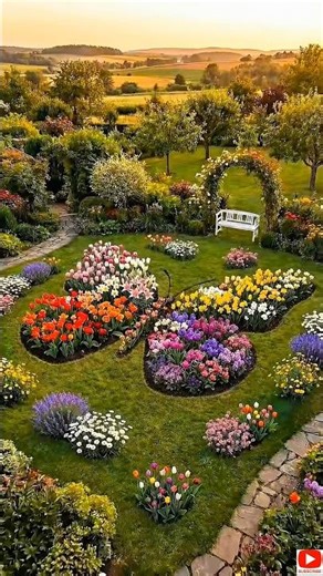 DIY Butterfly Garden 🦋🌸 | Stunning Flower Design #flowerbeds #butterflygarden #viral #diy #shorts