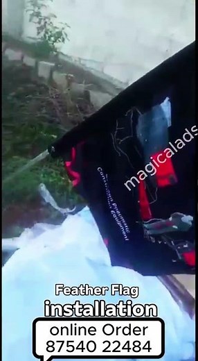 Professional Feather Flag Installation | Affordable Outdoor Branding Solutions #installation #cbe