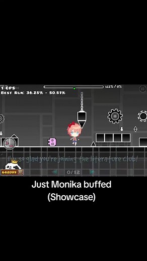 Just Monika Buffed Showcase in Geometry Dash