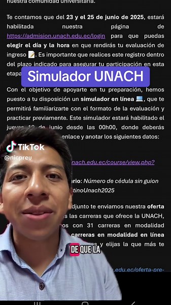 Simulador de Examen de Admisión UNACH 2025