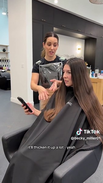 This was so much fun! Watching her come to life after cutting so much hair off was so amazing to see. 😊 - Sorry for the jumbled consultation, we didn’t record the entire conversation, but wanted to include the parts we did. #beckymillerhair #hairtok #salonlife #azhairstylist #haireducation