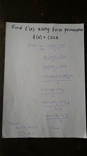 FIRST PRINCIPLES FOR CosX