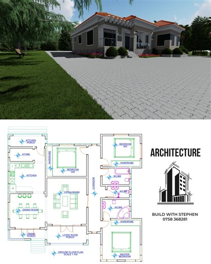 Affordable Three Bedroom House Plans in Uganda