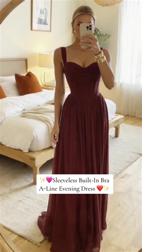 Curvysweet Cowl Neck Bridesmaid Dress for Women Sleeveless Built-In Bra A-Line Maxi Dress with Adjustable Straps Ruched Waist Elegant Evening Party Gown ##sleevelessdress##elegantdress##eveninggown##ruchedwaistdress