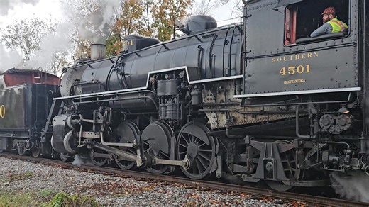Video 3 of the TVRM Double Header Series On November 2, 2025, we followed the Tennessee Valley Railroad Museum’s Summerville Double Header, marking the final run of the former Southern 630 before its 1472 FRA-mandated inspection. The third stop on the journey was at the railroad crossing on Workman Road Rossville, Tennessee, marking the final pause before the excursion proceeded into northern Georgia. Once again, the Virginia and Southwestern three-chime whistle resonated through the air as the 