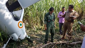 WATCH | IAF's microlight aircraft crashes in Baghpat