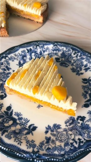 Tarte mangue vanille 🥭💛 #tarte #mango #frenchpastry #torte