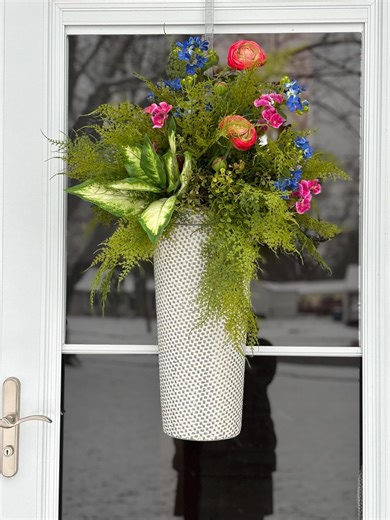 Summer Ranunculus Floral Door Swag, Front Door Decor, Farmhouse Decor, Summer Front Door Decor - Etsy