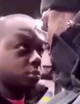 Black guy staring at other guy meme
