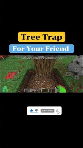 “Tree Trap for Your Friend in Minecraft 🌳😂 | Easy Prank Trap Tutorial | #Shorts”