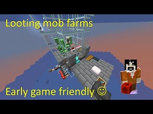 Fast looting universal mob farms in Minecraft, 25k/h drops, Java 1.13-1.21.10 (early game friendly)