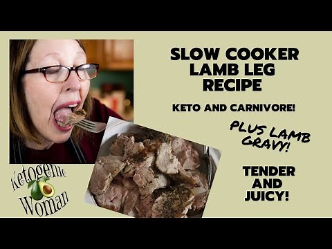 Slow Cooker Lamb Leg Recipe with Simple Lamb Gravy for Keto and Carnivore