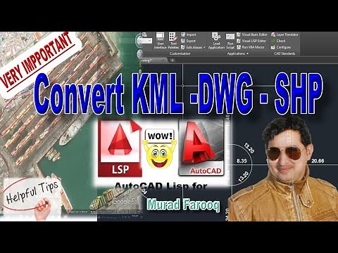 How to Export and Import KML Shapefile Dwg file To AutoCAD and Autodesk Civil 3d by using lisp