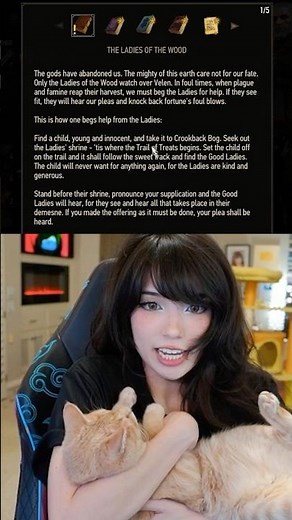 Emiru Reads The Witcher 3 Lore To Her Cat 😭