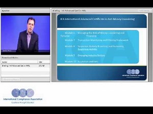 ICA International Advanced Certificate in Anti Money Laundering