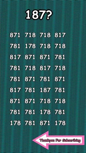 "Challenging Number Puzzle: Can You Find 187? | Brain Teaser Game"