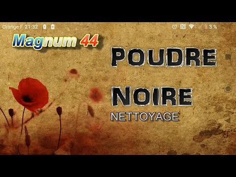 Nettoyer un poudre noire.