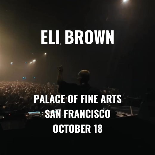 2.6K views · 78 reactions | Eli Brown's takeover at the Palace of Fine Arts is 90% sold out! His biggest warehouse rave on the west coast….and his last solo show of 2025. Oct 18 – San Francisco Last chance for tickets → f93.co/elibrown-sf | Factory 93 | Facebook