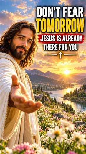 Don't Fear Tomorrow — Jesus Is Already There ✝️ #jesus #motivation #faith #neverlosefaith #bible