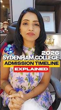Sydenham College Admission Timeline 2026 Explained!